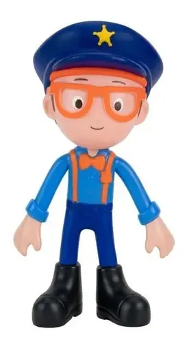 Figura de ação policial flexível Blippi