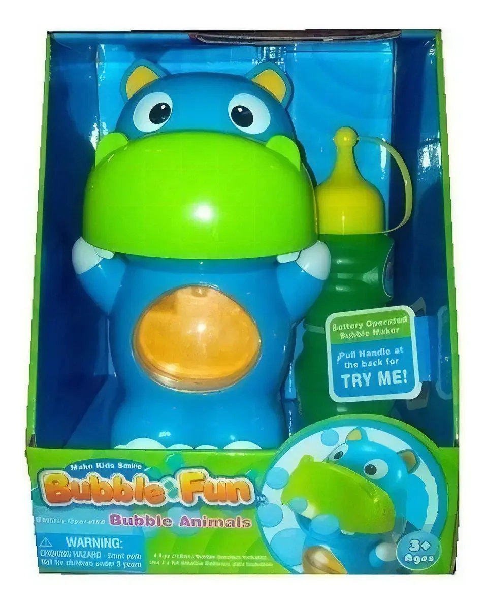 Burbujero Animal Hipopotamo Bubble Fun 18cm