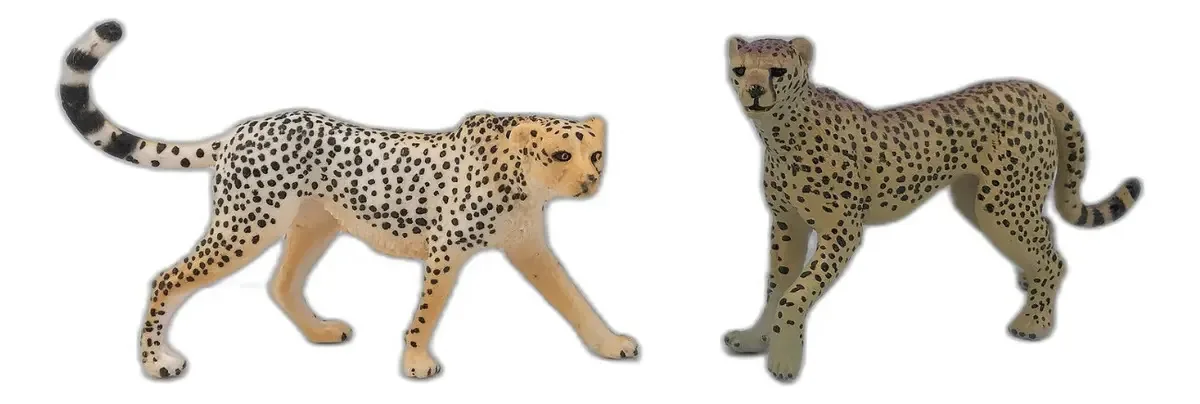 Conjunto Playsets Jungle Animals X2 - Modelos em cores Cheetah