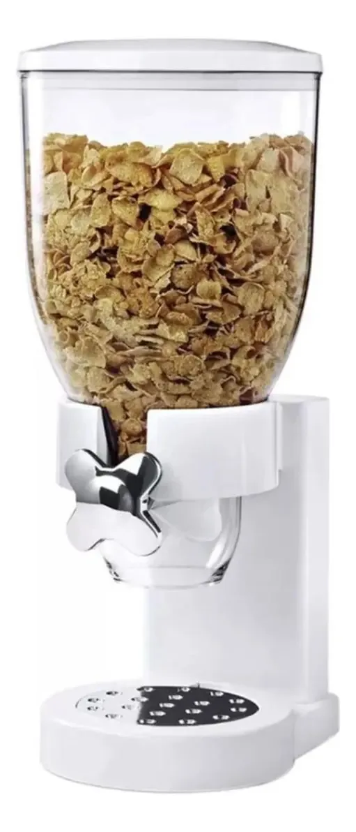 Recipiente dispensador de cereais, macarrão para alimentos de cozinha, cor branca