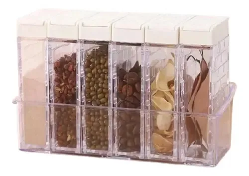 Prateleira prática de 6 peças para temperos e especiarias para cozinha