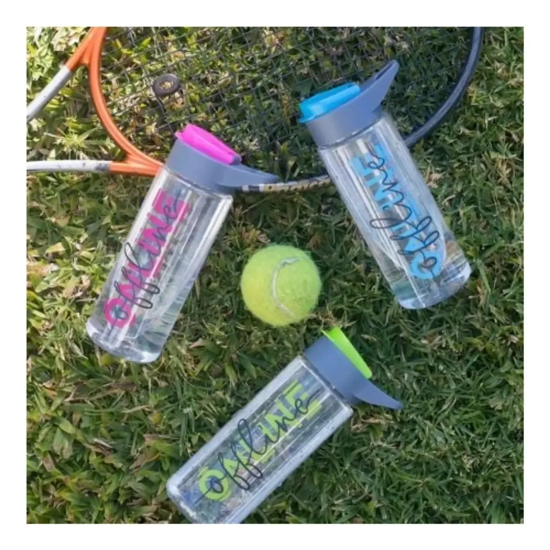 Pacote de cores de garrafas esportivas transparentes sem BPA X4
