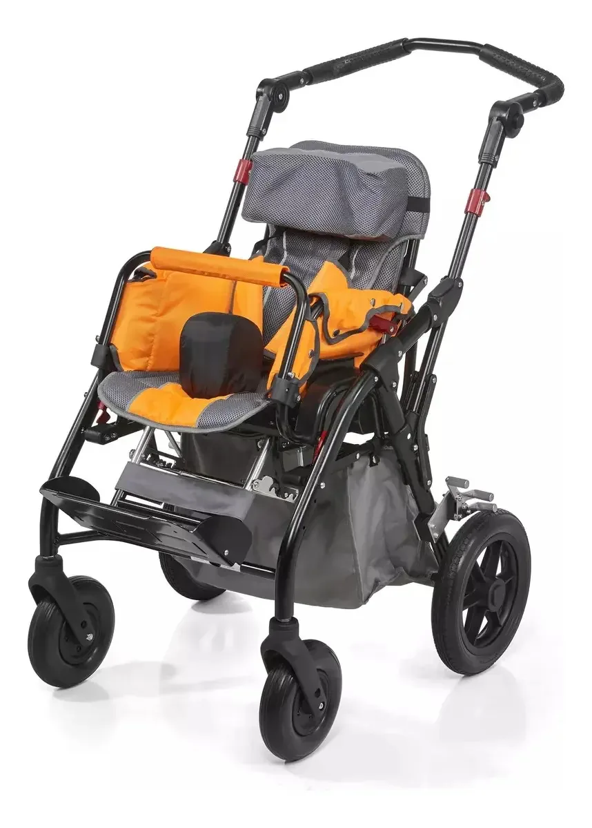 Cadeira de rodas postural pediátrica Aspen Buggy 32 A 40 cm Cor cinza/laranja