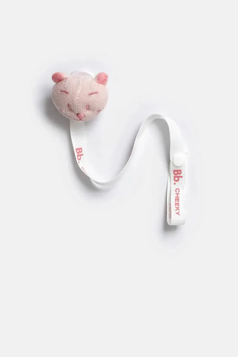 Porta-chupeta Oso White U Cheeky Pink U