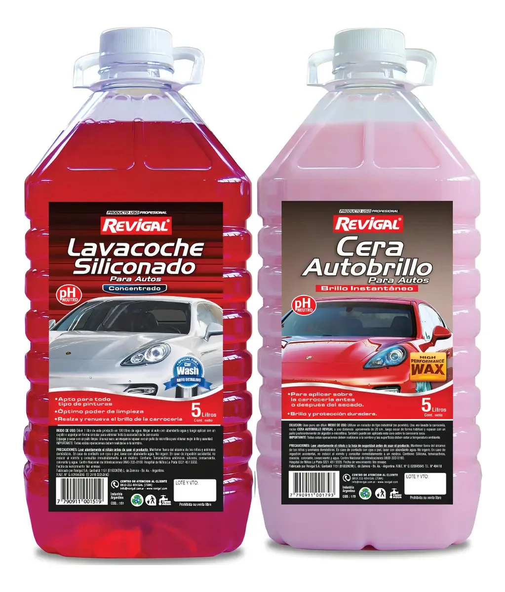Lavagem de carro e lavagem de carro com cera X 5 litros