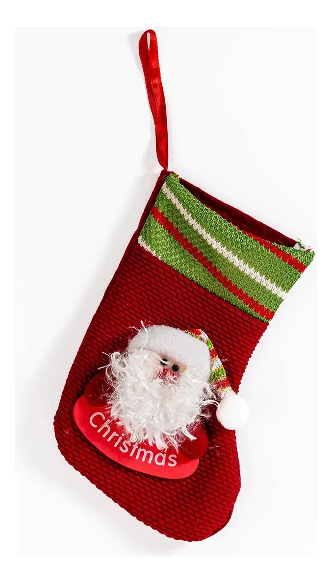 Tecido de tecido para botas de Natal Deco, cor do Papai Noel, Papai Noel H9242