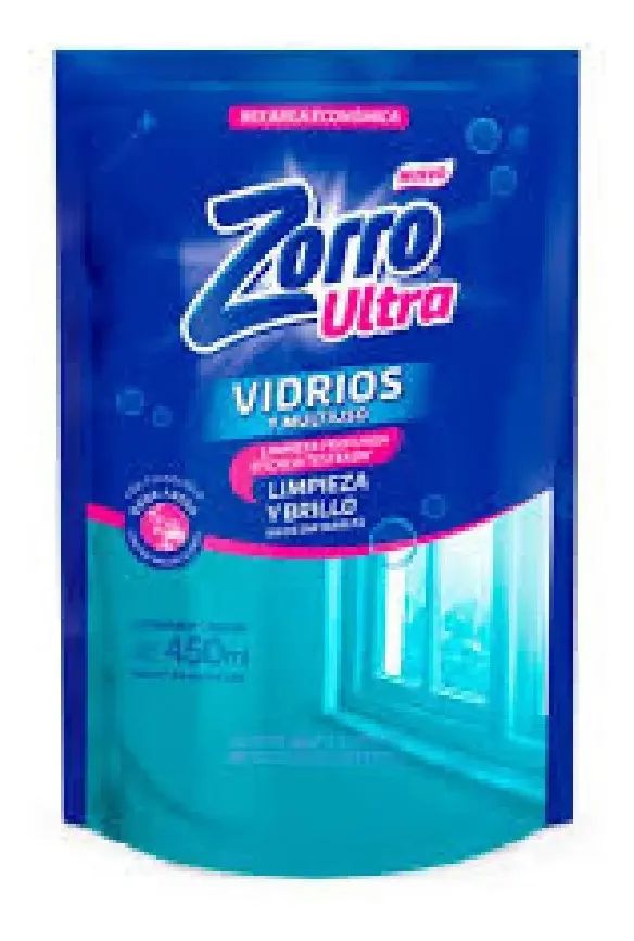 Limpa Vidros Multiuso Zorro 450 Ml Doy Pack