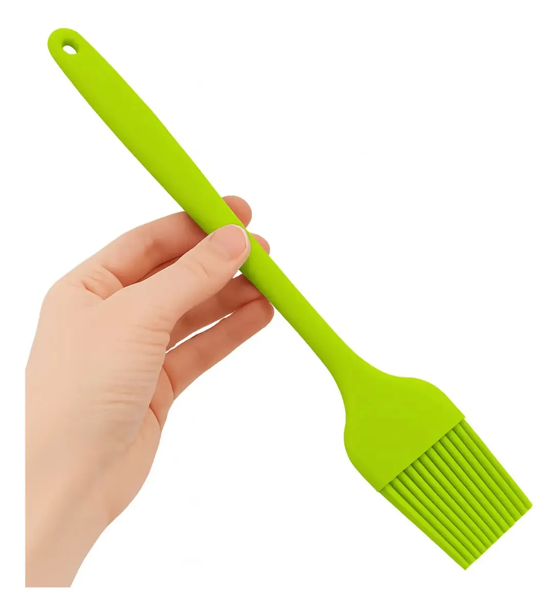 Escova de cozinha Escova de silicone de 25 cm para confeitaria e gastronomia adequada para a cor verde quente