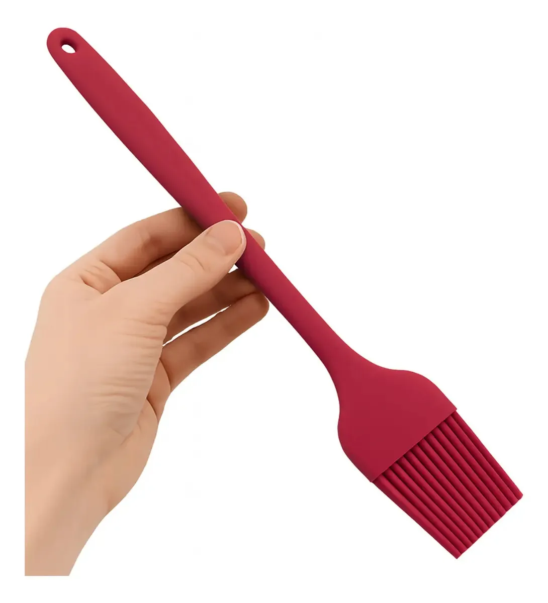 Escova de cozinha Escova de silicone de 25 cm para confeitaria e gastronomia adequada para vermelho quente