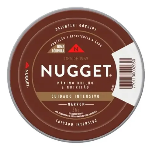 Graxa Nugget Marrom em Pasta 36g para Sapatos