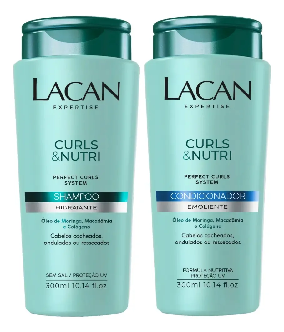 Produtos de beleza LACAN Curls & Nutri definição de cachos