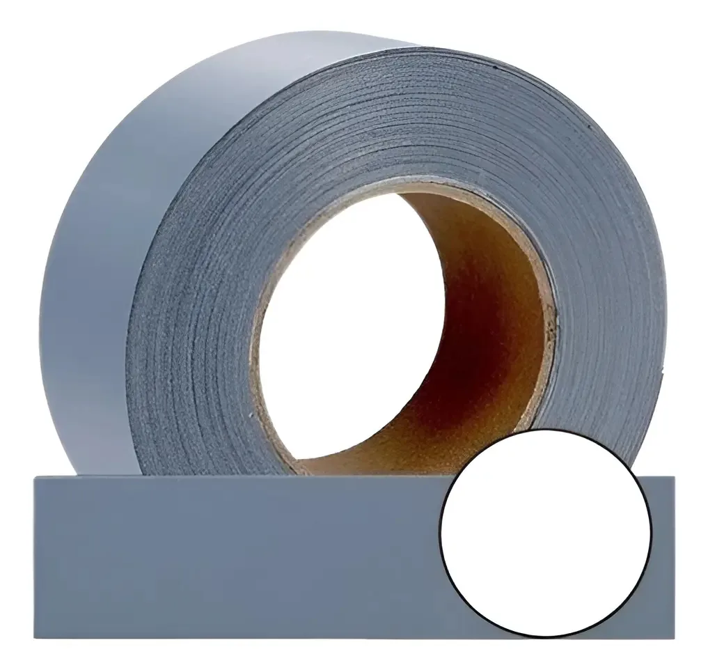 Fita Faixa Refletiva Cinza Prata de Poliéster 5 cm x 10 m para Uniformes