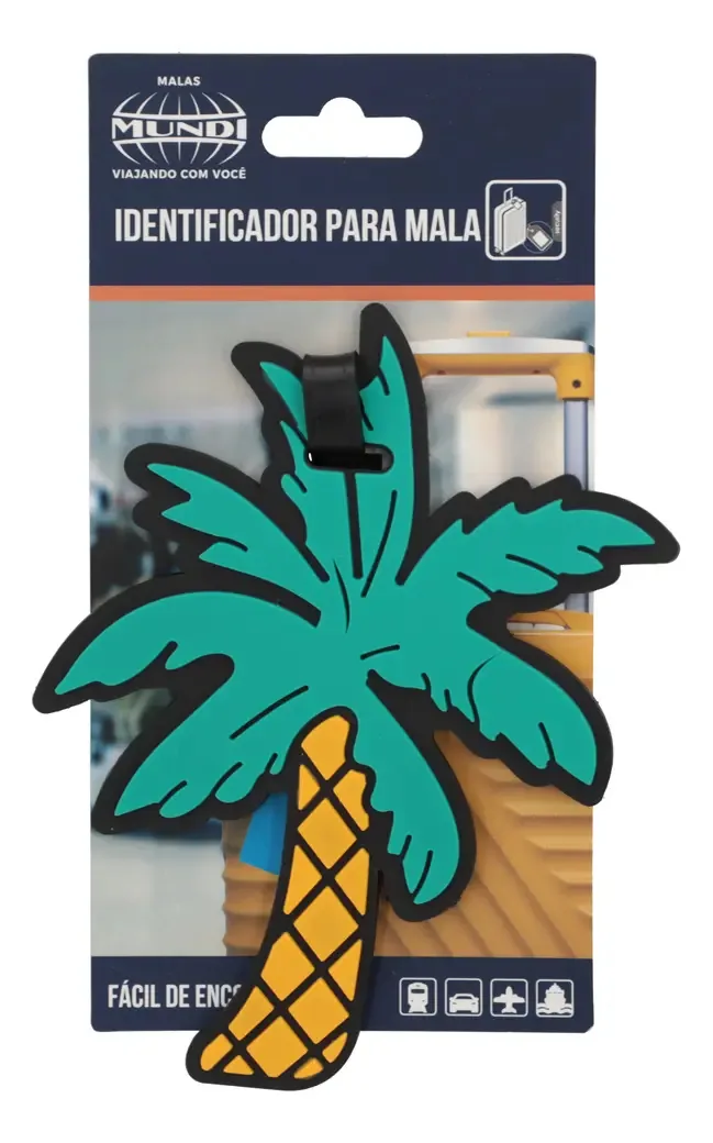 Identificador Etiqueta Para Mala De Viagem Tag Bagagem Cor Palmeira