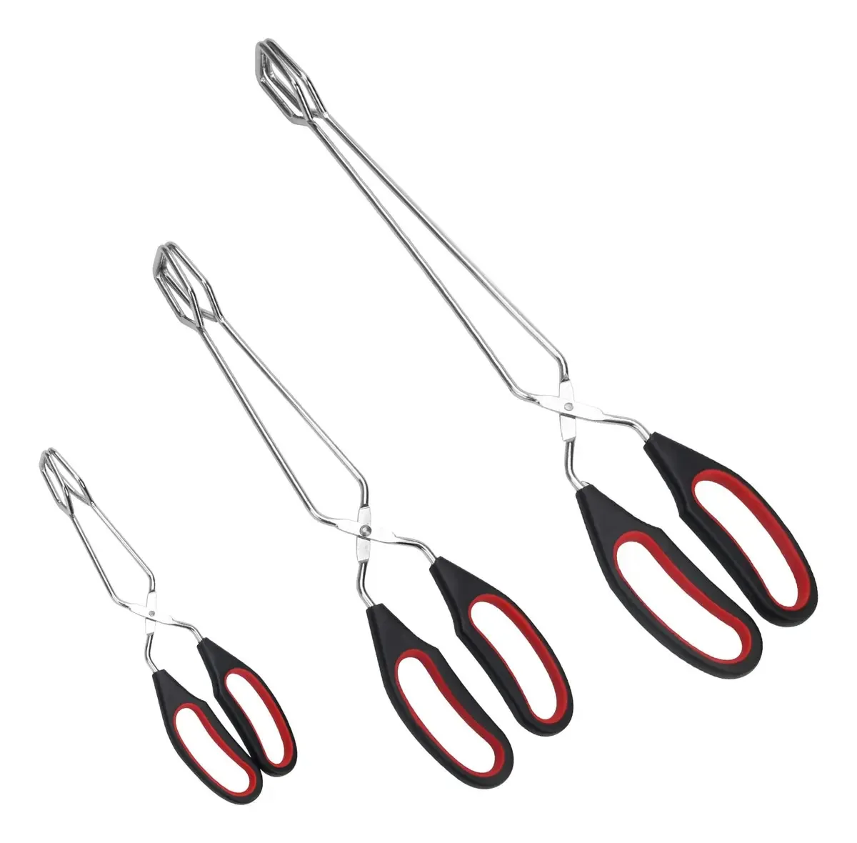 Pacote Coitak com 3 pinças de tesoura para cozinhar, pinças D. Color Charcoal