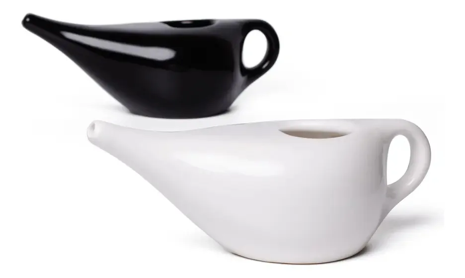 Higienizador Nasal, Neti Pot, Jalaneti - Sinusite E Rinite Cor Branco