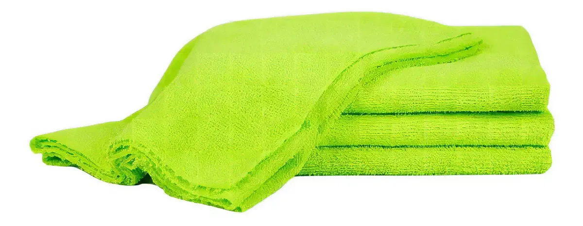 Kit 5 Panos Multiuso De Microfibra 50x70cm Limpeza - Verde
