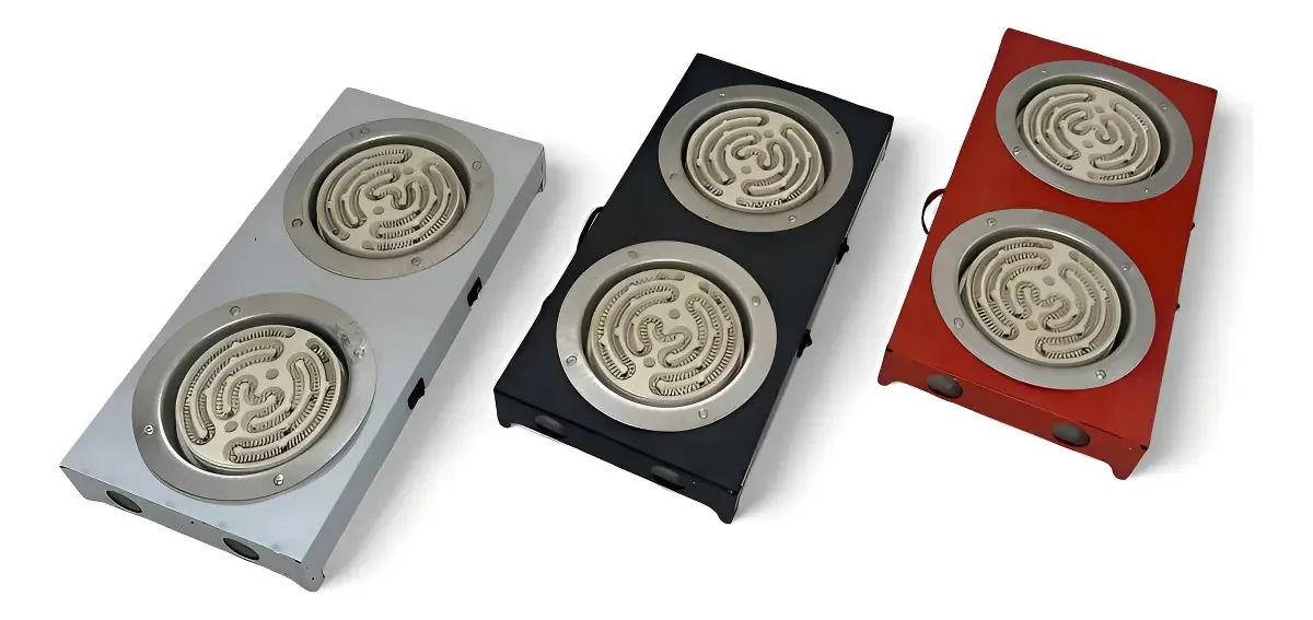 Fogão Cooktop Portátil Elétrico de 2 Bocas Branco