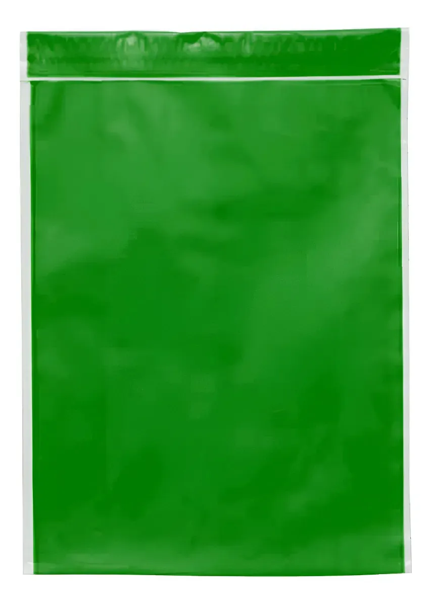 100 Envelopes Coloridos Para - Verde - 26x36 Cm Preto