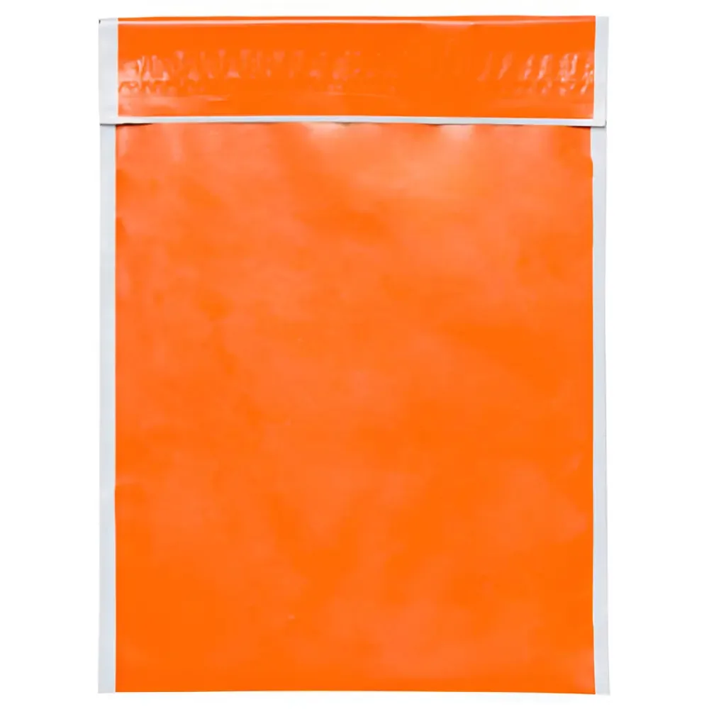 100 Envelopes Coloridos Para - Laranja - 19x25 Cm Preto