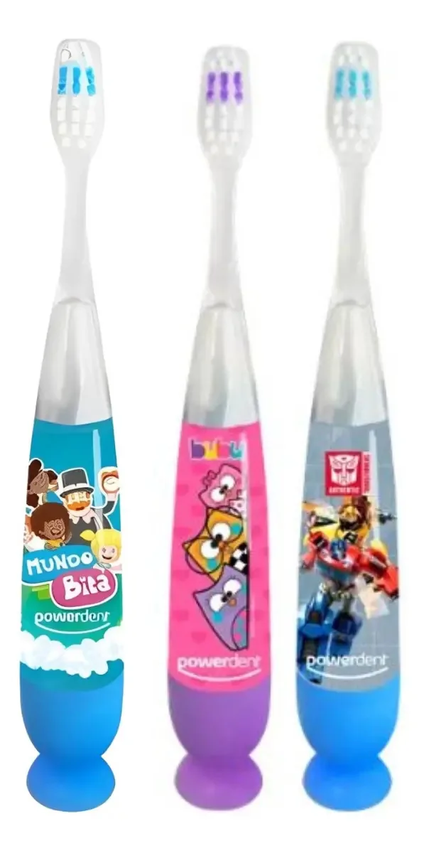Escova Dental Infantil Higiêne Bucal C/ Luz Pisca +3anos Cor Mundo Bita Variadas