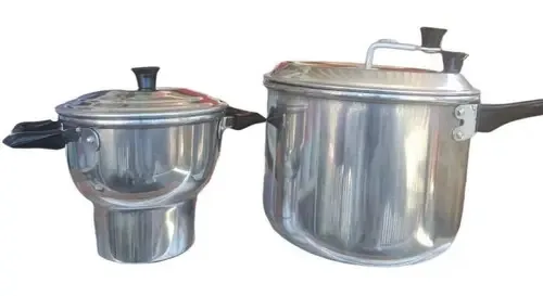 Pipoqueira E Cuzcuzeira Alumínio 2,5l + 900ml