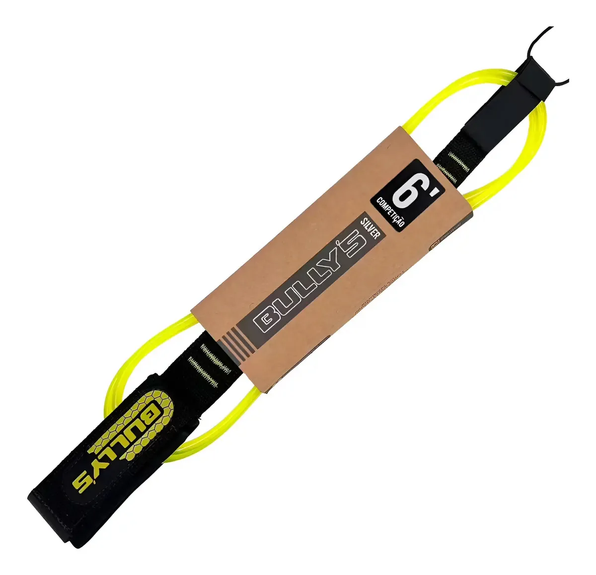 Leash Surf Cordinha Strep Bully's Silver Competição 6' X 5mm Cor Verde