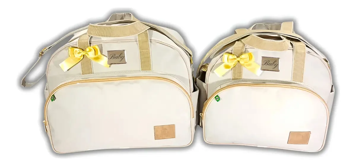 Kit Bolsa Maternidade Bebe Menina Menino Personalizada 3pçs Cor Gelo
