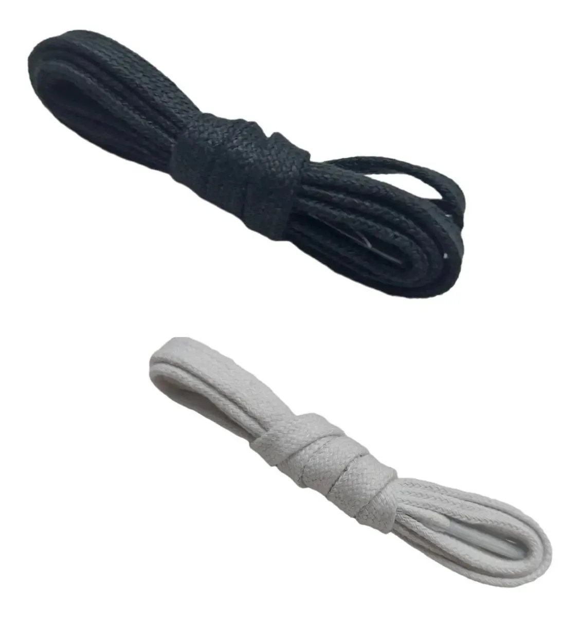 Kit Cadarços Achatados Algodão Imediato 1,30m Cor Preto