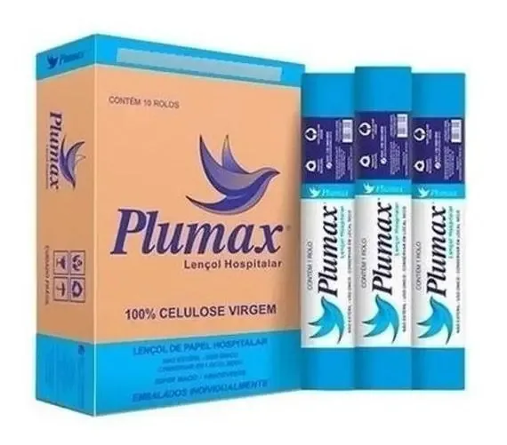 Lençol Descartável Papel Consultório Maca 50x50 - 5 Rolos
