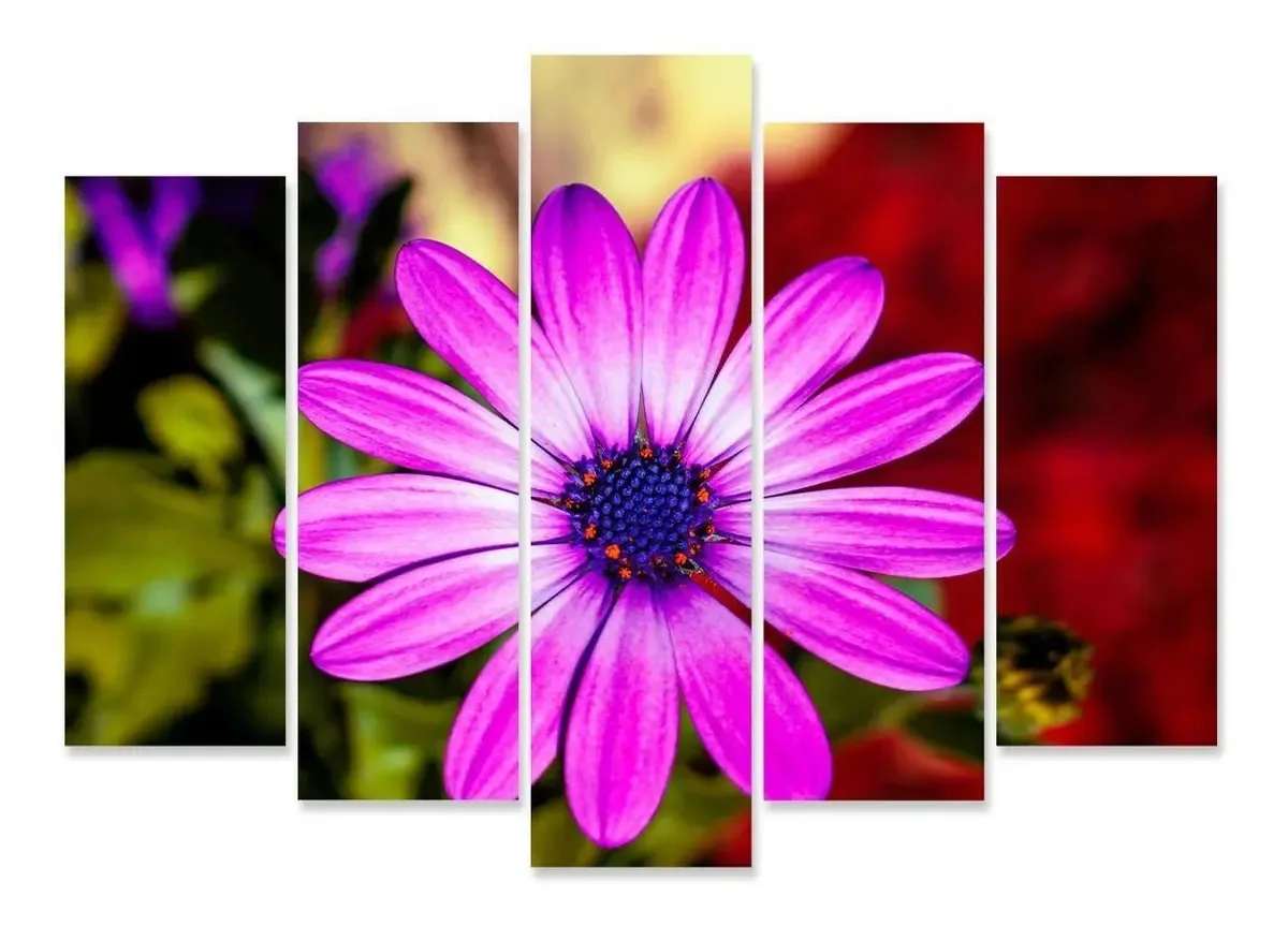 Quadros Decorativos Mosaico Flores Escritório