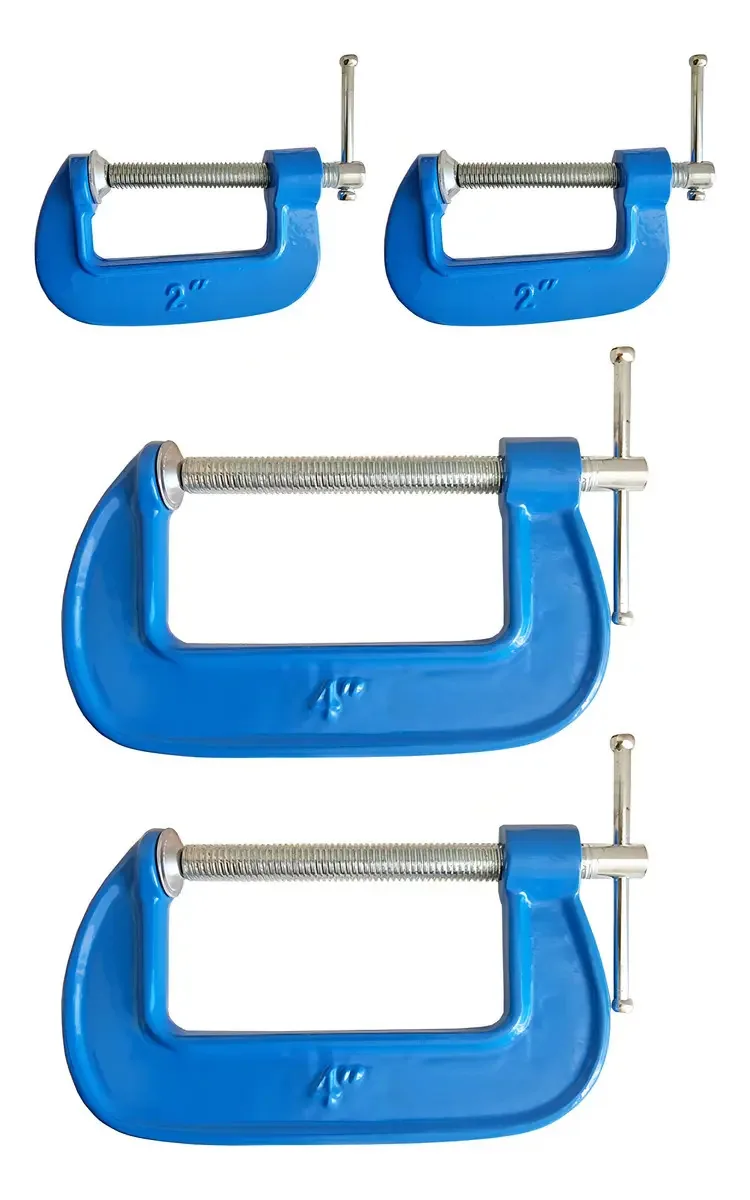 Kit 4 Grampos Sargento De Fixação Tipo C 2 Pol. E 4pol