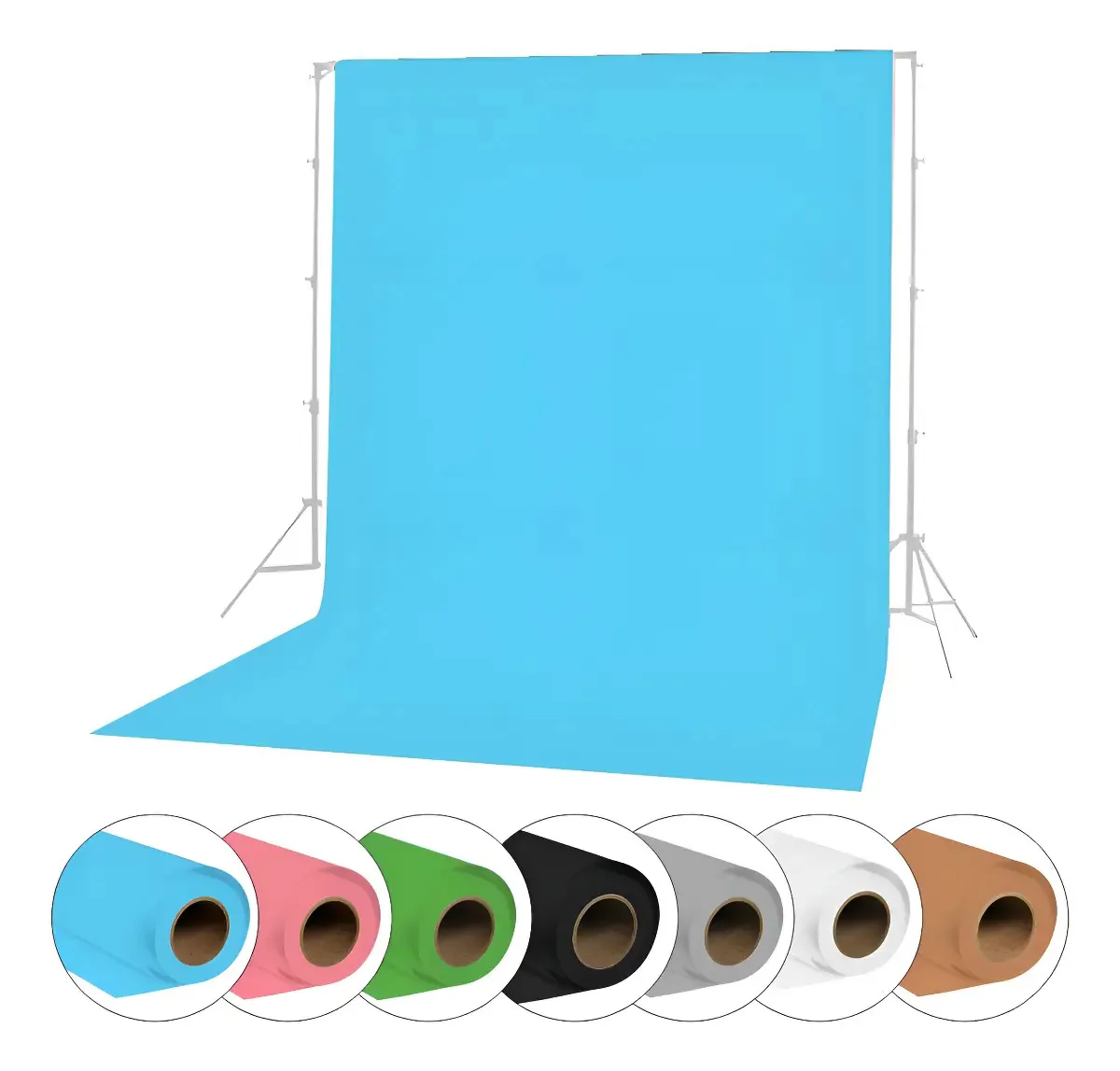 Fundo Fotográfico Papel Painel 2x10m Azul Liso Para Estúdio Fotografia