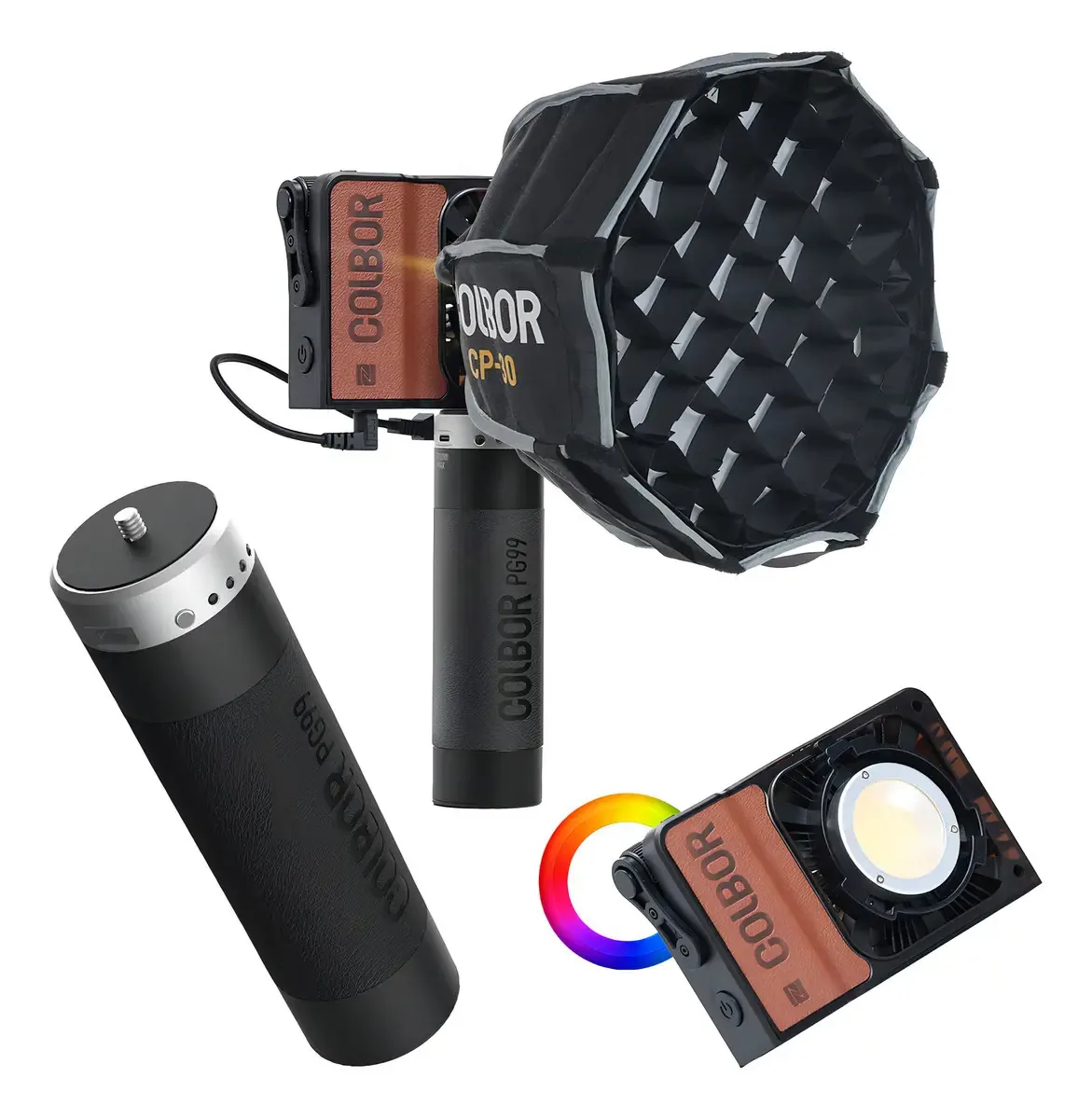 Kit Iluminador Led Completo Colbor Para Estúdio Area Externa
