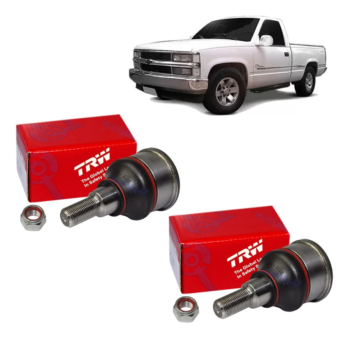 Par Pivos Inferior Suspensao Silverado 1999 2000 2001