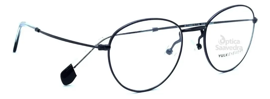 Óculos ópticos Vulk Press, óculos de armação, óculos redondos, cor: preto, cinza
