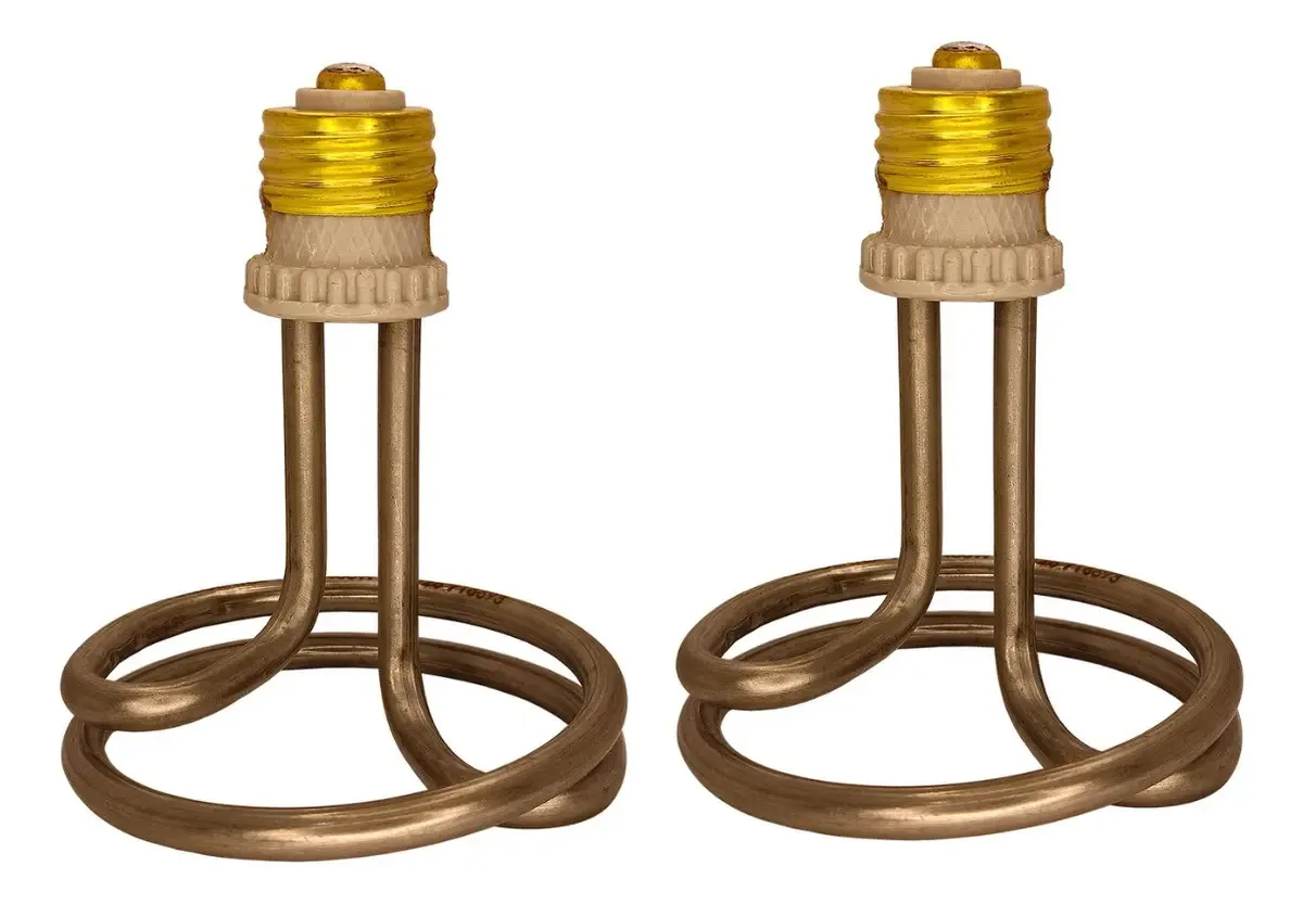 2x Aquecedor Soquet Lampada Eletrico Aves Suínos Resistencia Cor 220v
