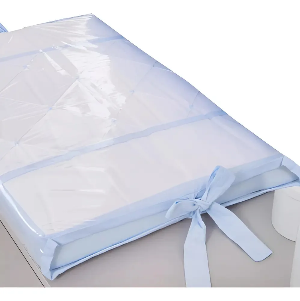 Trocador Fixo para Cômoda de Bebê Azul em Algodão Impermeável