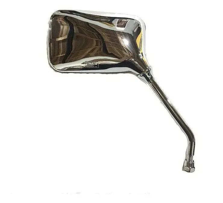Espelho Retrovisor Retangular Cromado Lente Convexa - Par