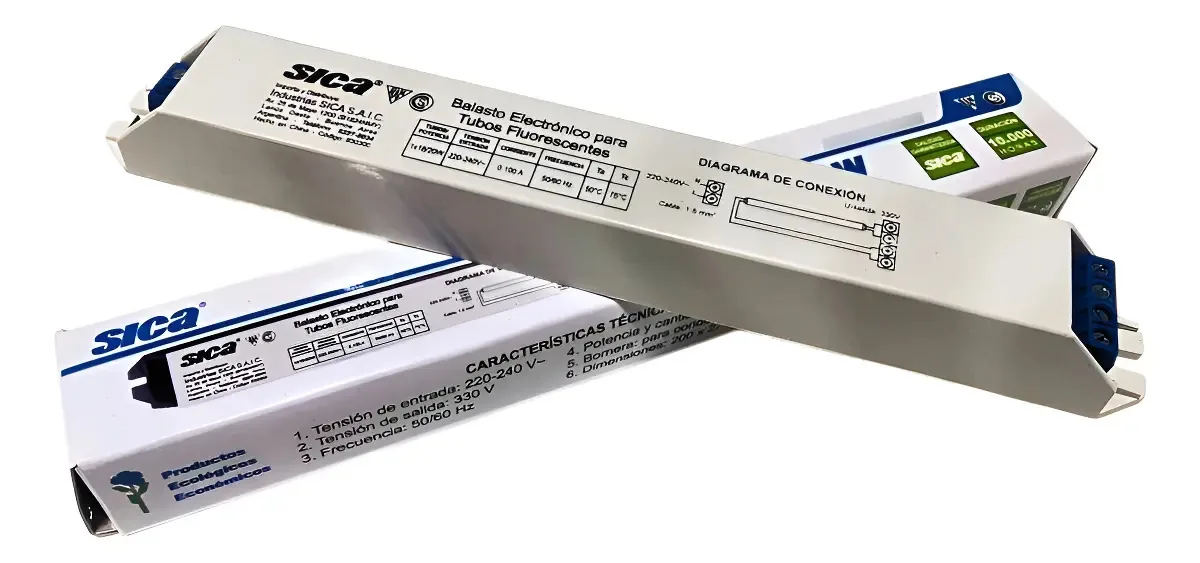 Reator eletrônico para tubo fluorescente 18w Sica Pack X 3