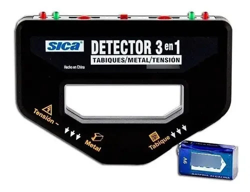 Detector de metais Sica 3 em 1 cor preta