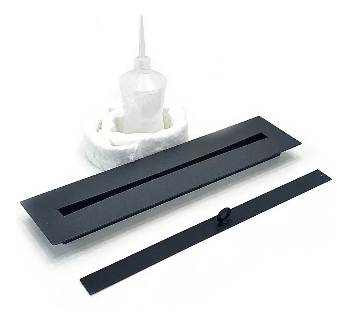 Queimador 70cm Para Lareira Ecológica Preto