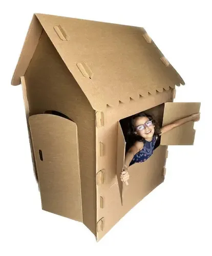 Casinha Papelão Desmontável Brinquedo Infantil 150x80x100cm