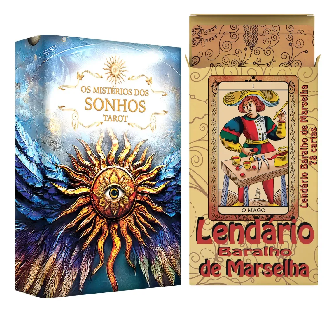 Kit Tarot Os Mistérios Dos Sonhos Baralho Marselha 78 Cartas
