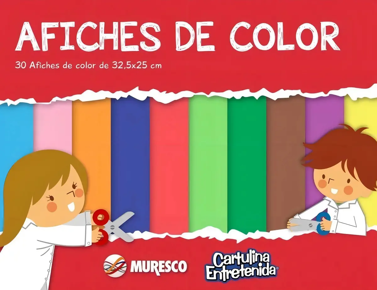 Bloco, papelão divertido, pôsteres coloridos, Mp Adrogue, vermelho