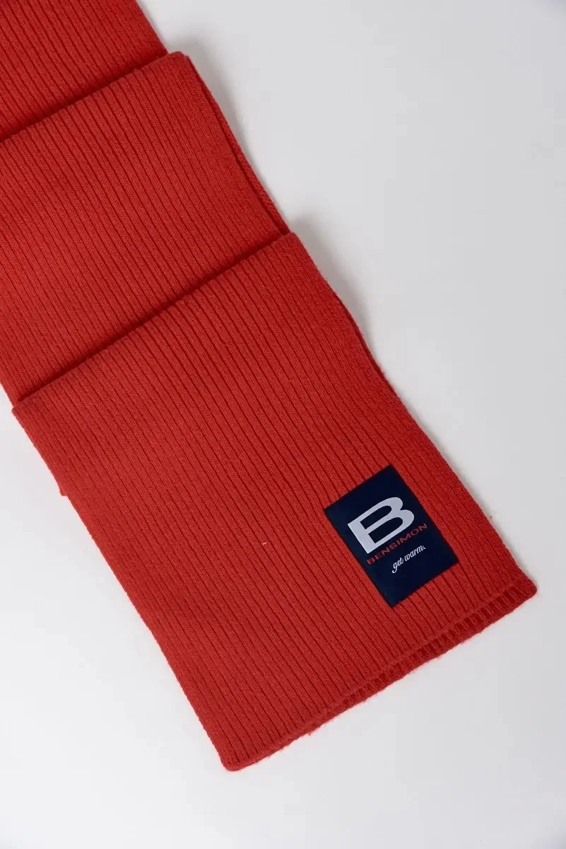 Lenço Pipo Bensimon cor vermelho