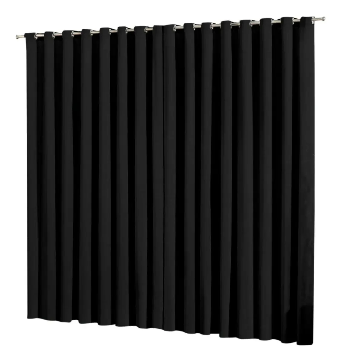 Cortina Blackout Em Tecido 4,00x2,80 Corta Luz Preto