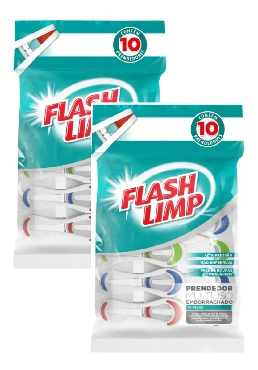 Kit 20 Prendedores Pregadores Roupas Embalagens Emborrachado