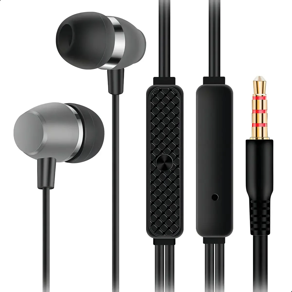 Fone De Ouvido Com Fio E Microfone Som Alto Drivers Potente Cor Preto