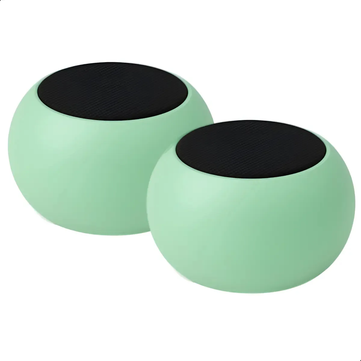 2 Caixas De Som Amplificada Bluetooth Tws Metal Mini Speaker Cor Verde