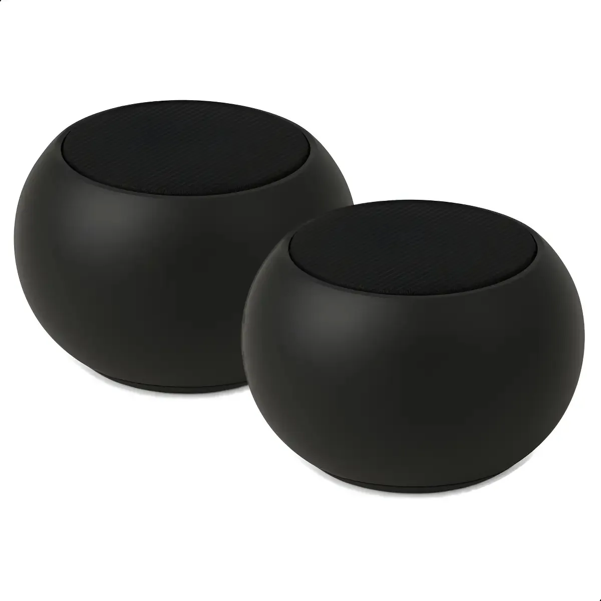 2 Caixas De Som Amplificada Bluetooth Tws Metal Mini Speaker Cor Preto
